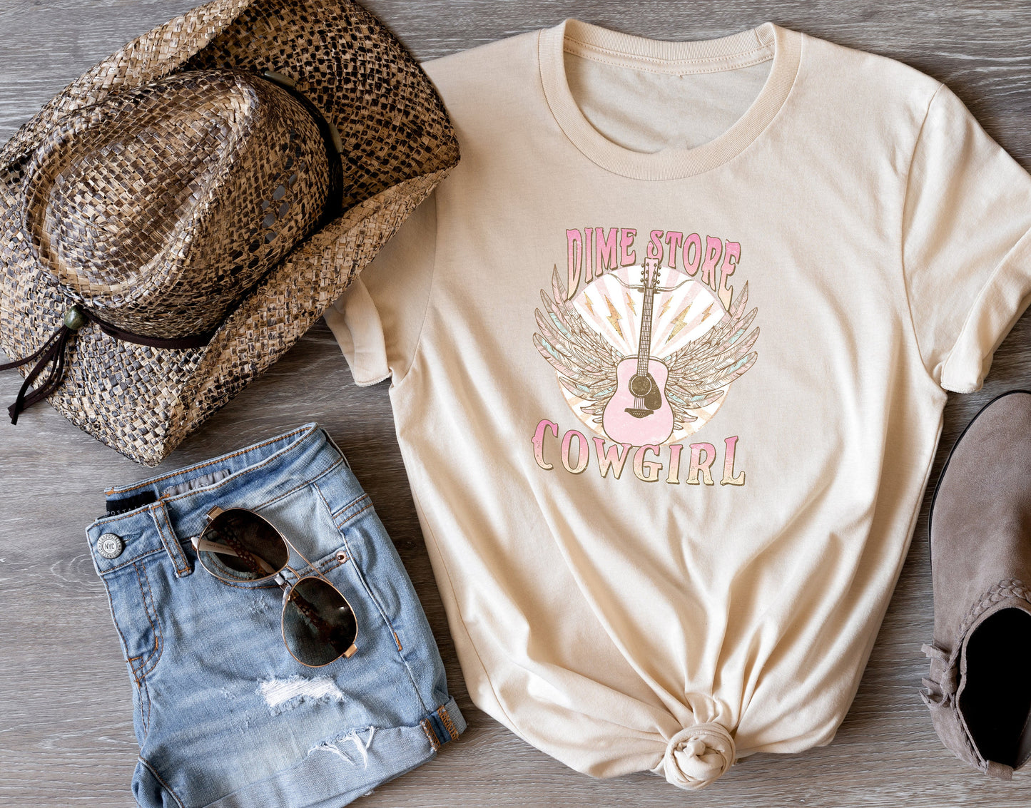 Dime Store Cowgirl T Shirt, Tshirt, Graphic T's  100% Cotton Tee