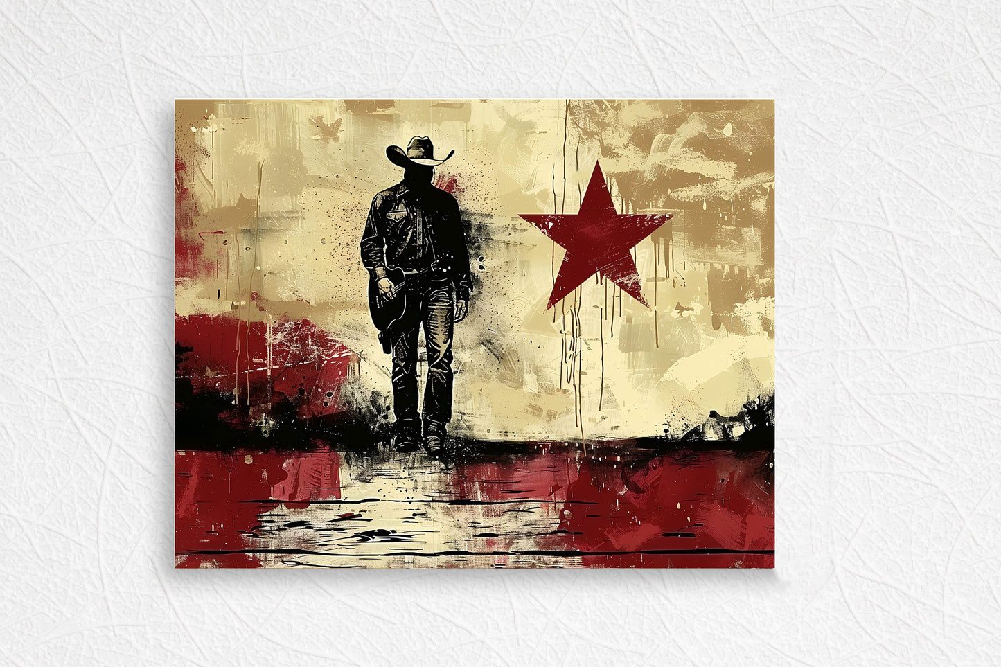 20x16 Lone Star Music Wall Art Canvas Print