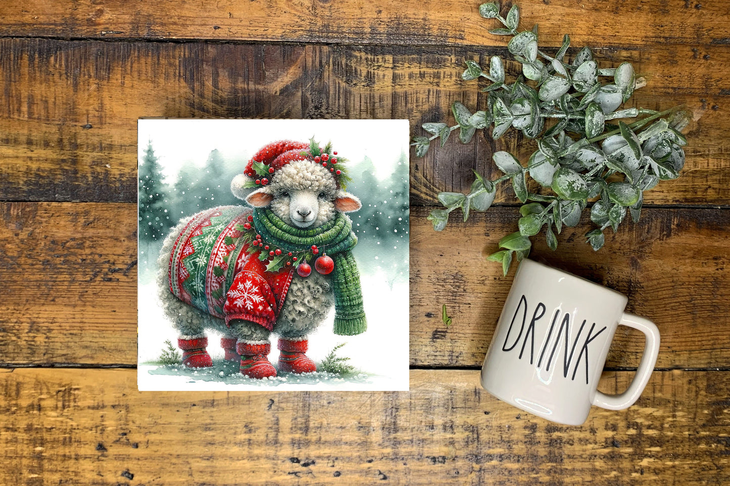 New Release, Christmas Ornament, Christmas Sheep, Tier Tray Decor, Wreath Sign, Mini Sign, Door Hanger