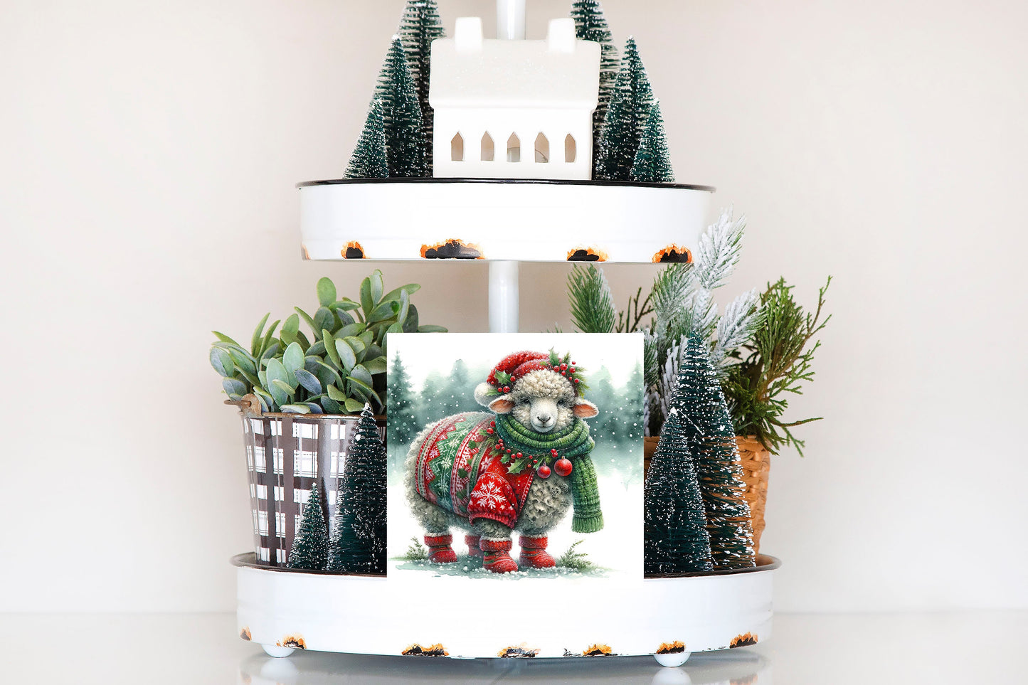 New Release, Christmas Ornament, Christmas Sheep, Tier Tray Decor, Wreath Sign, Mini Sign, Door Hanger