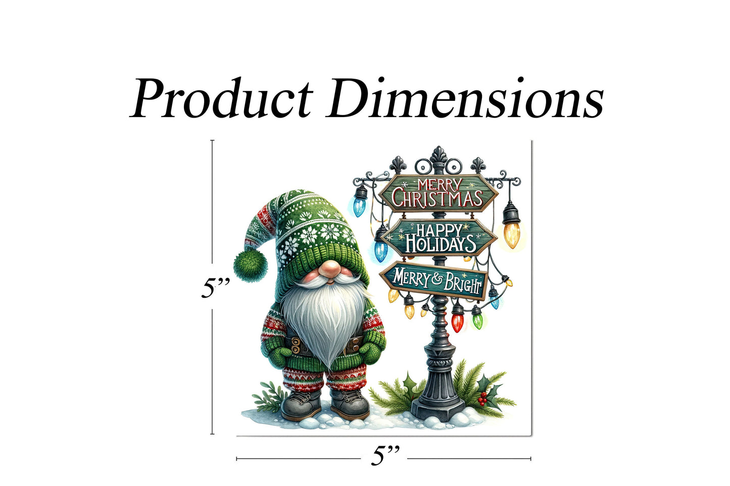 New Release, Christmas Ornament, Green Gnome and Christmas Sign, Tier Tray Decor, Wreath Sign, Mini Sign, Door Hanger