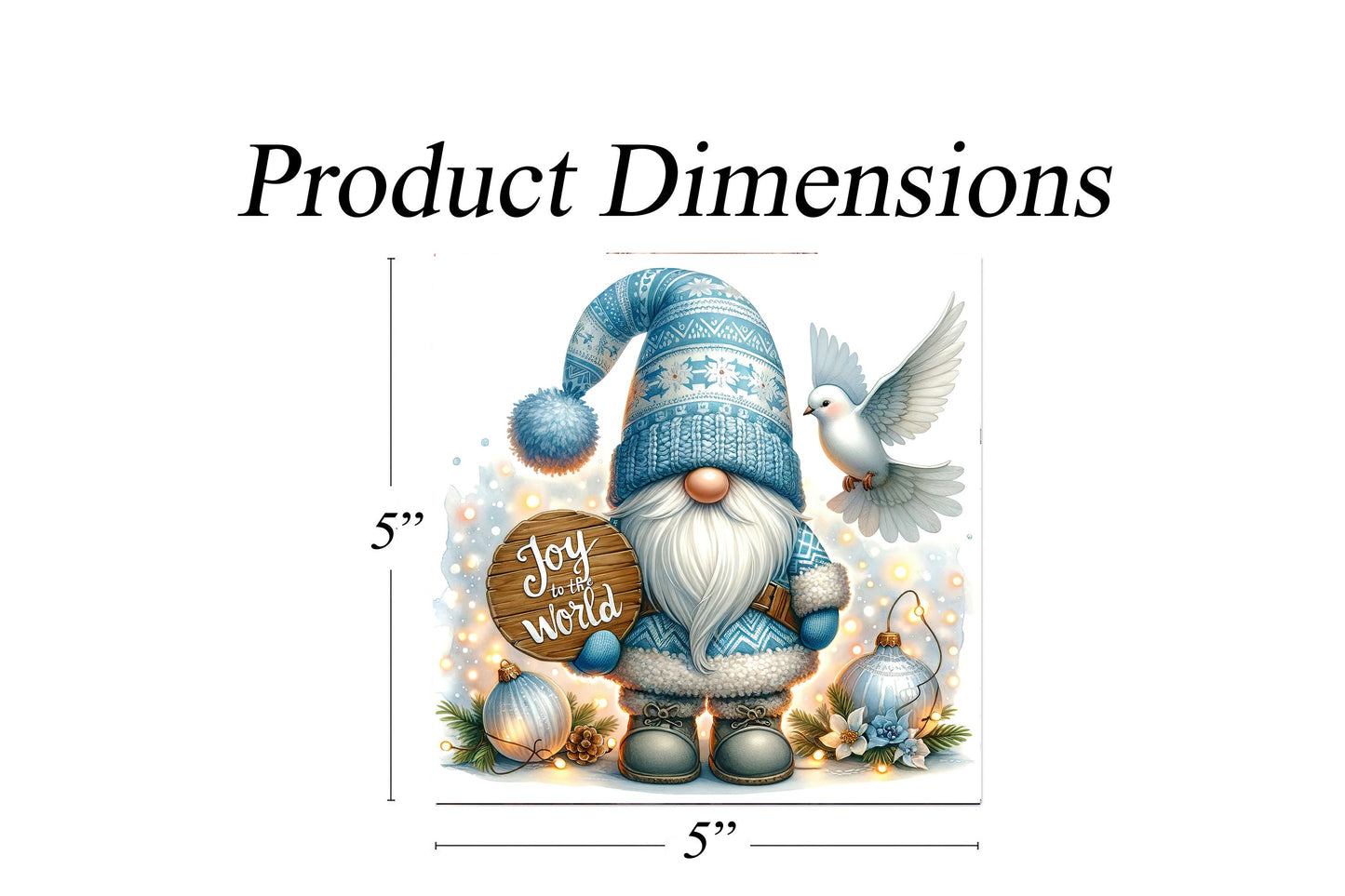 New Release, Christmas Ornament, Joy to the World Blue Gnome, Tier Tray Decor, Wreath Sign, Mini Sign, Door Hanger