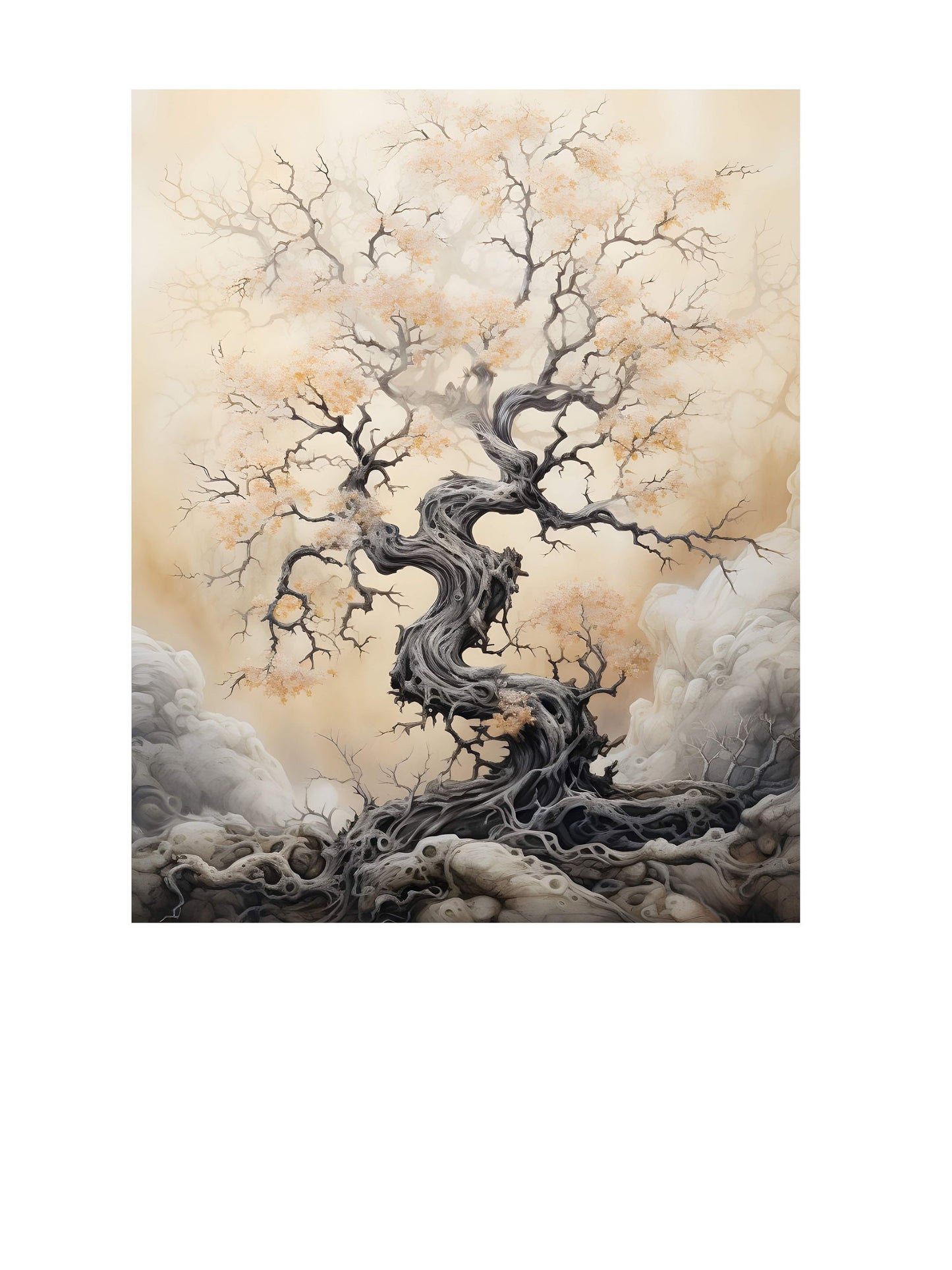 16x20 Ancient Tree Wall Art Canvas Print