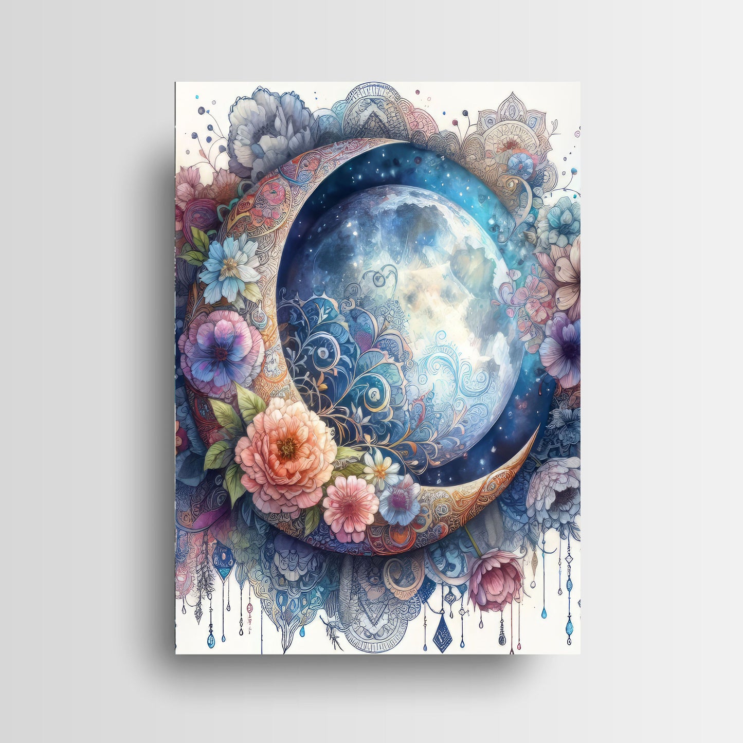 16x20 Beautiful Moon Wall Art Canvas Print