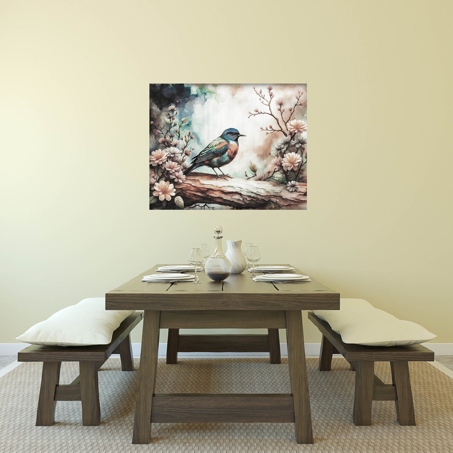 20x16 Bird on a Limb Wall Art Canvas Print