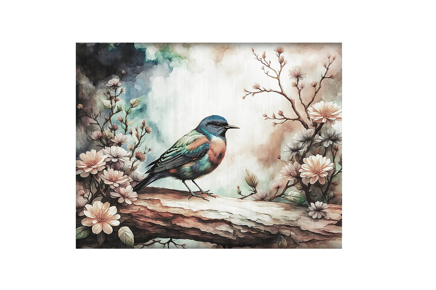 20x16 Bird on a Limb Wall Art Canvas Print