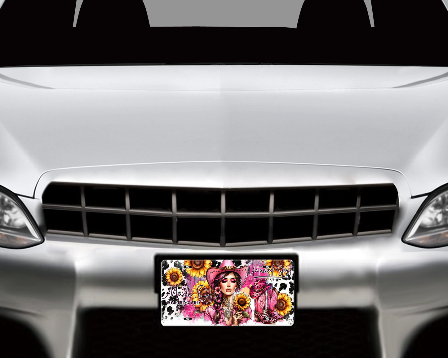 Vanity Front License Plate, Made of Something Wild Aluminum Vanity License Plate Car Accessory Decorative Front Plate