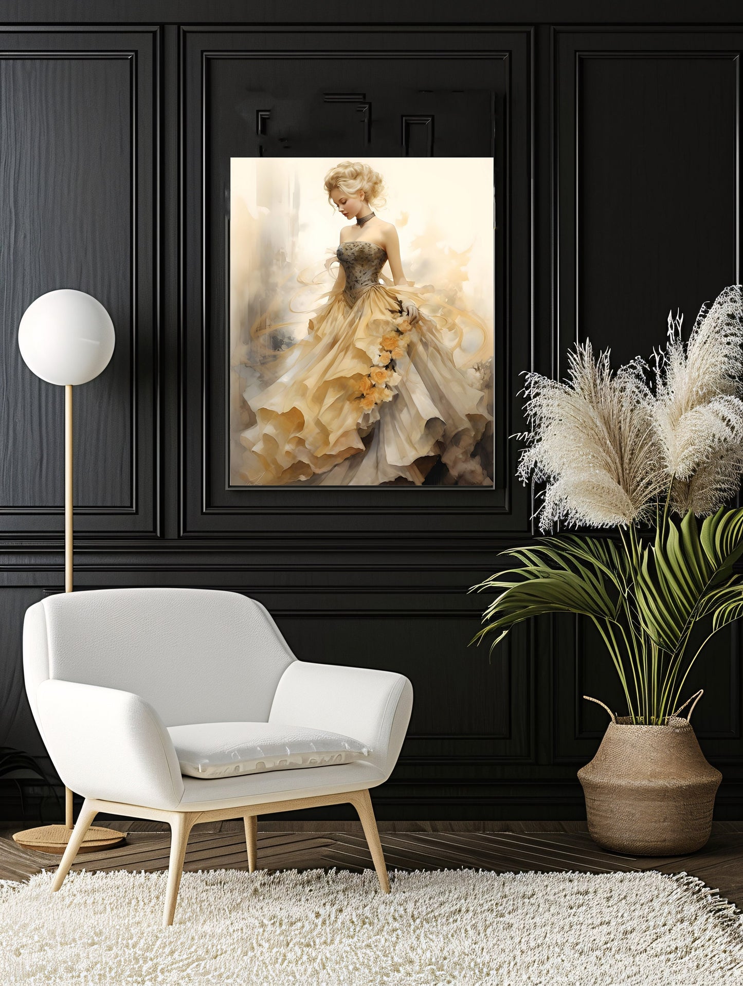 16x20 Beauty in Ivory Wall Art Canvas Print