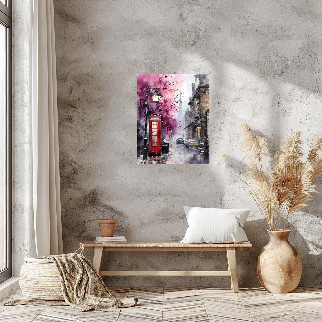 16x20 European City Street Wall Art Canvas Print