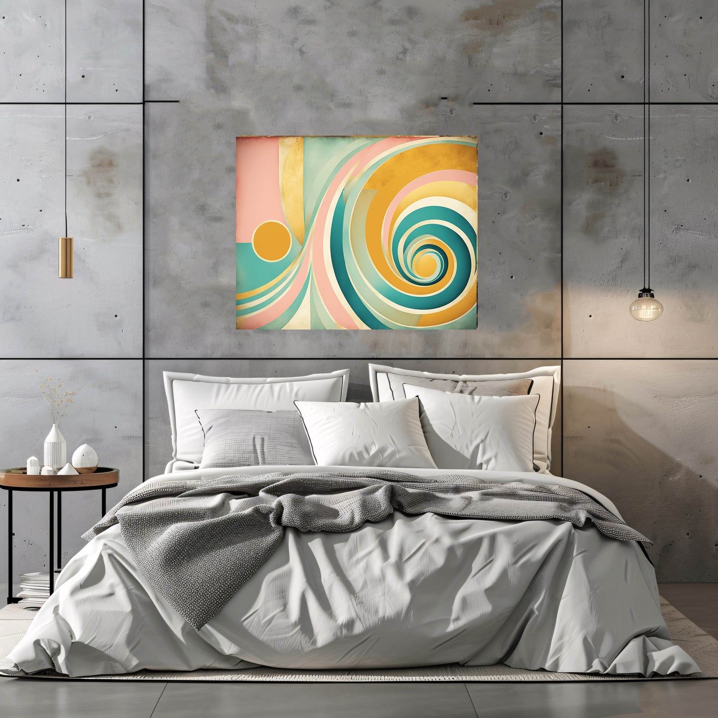 20x16 Abstract Swirl Wall Art Canvas Print