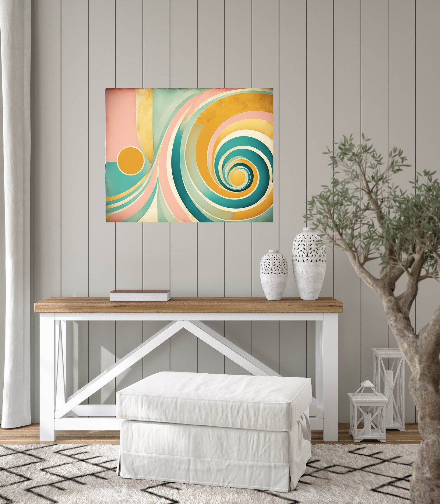 20x16 Abstract Swirl Wall Art Canvas Print