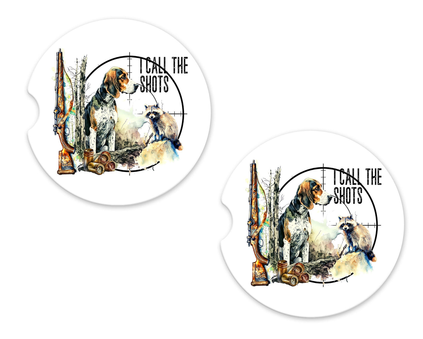 New Release, Set of 2 I Call the Shots Sandstone Car Coasters, Car Accessory