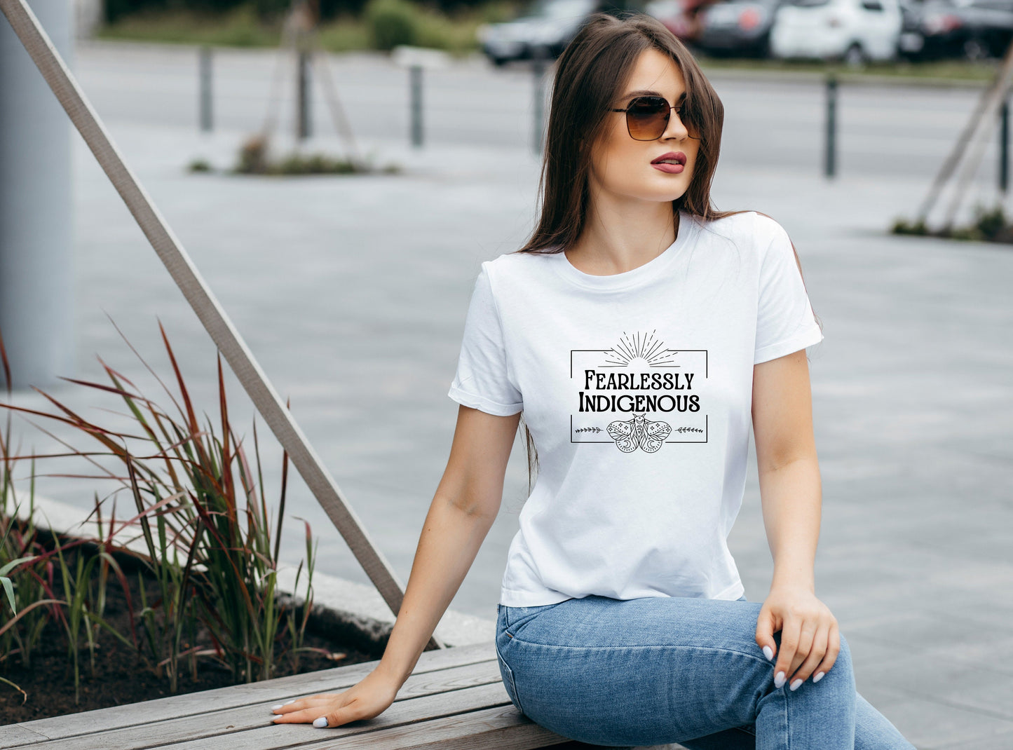 New Release, Fearlessly Indigenous T Shirt, Tshirt, Graphic T's  100% Cotton Black White or Gray, Tee,