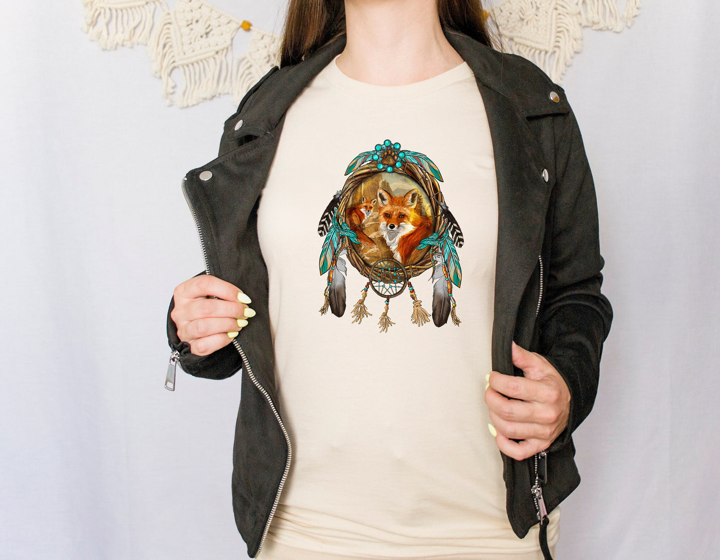 Fox Dream Catcher T Shirt, Tshirt, Graphic T's  100% Cotton Tee