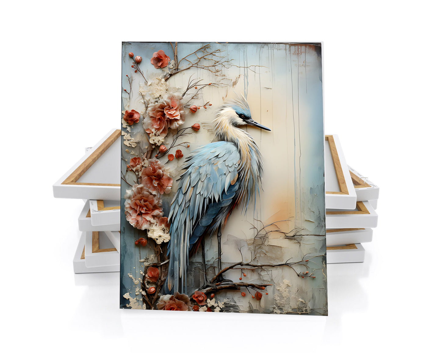 16x20 Blue Heron Wall Art Canvas Print