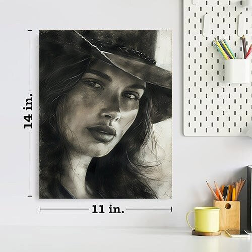 11x14 Calinda Cowgirl Wall Art Canvas Print