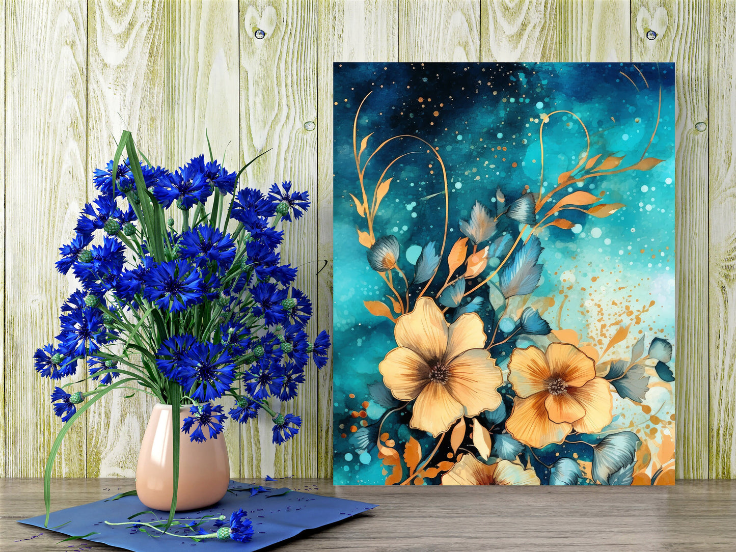 11x14 Emery Floral Wall Art Canvas Print