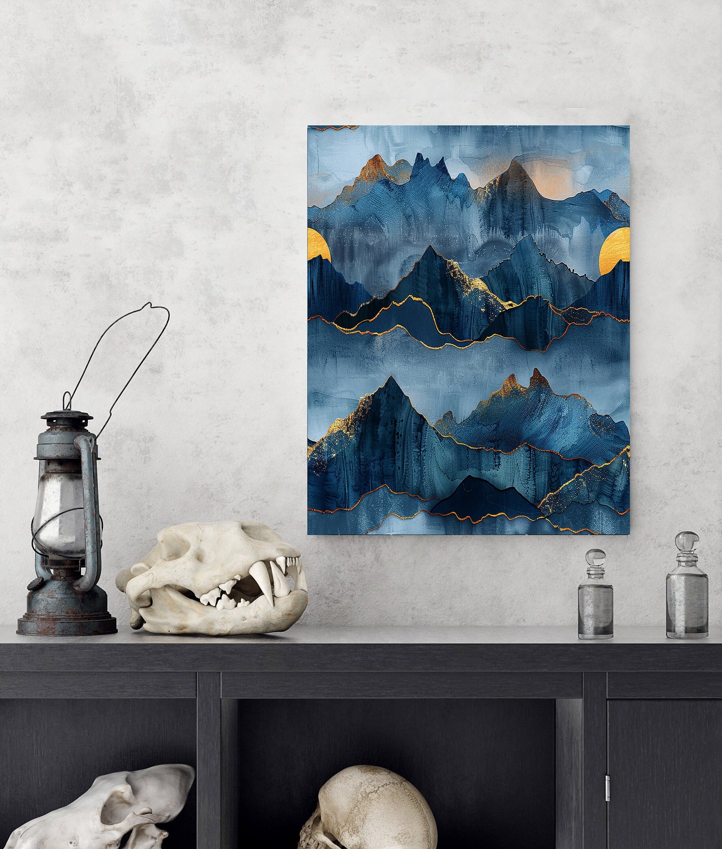 11x14 Midnight Mountain Wall Art Canvas Print