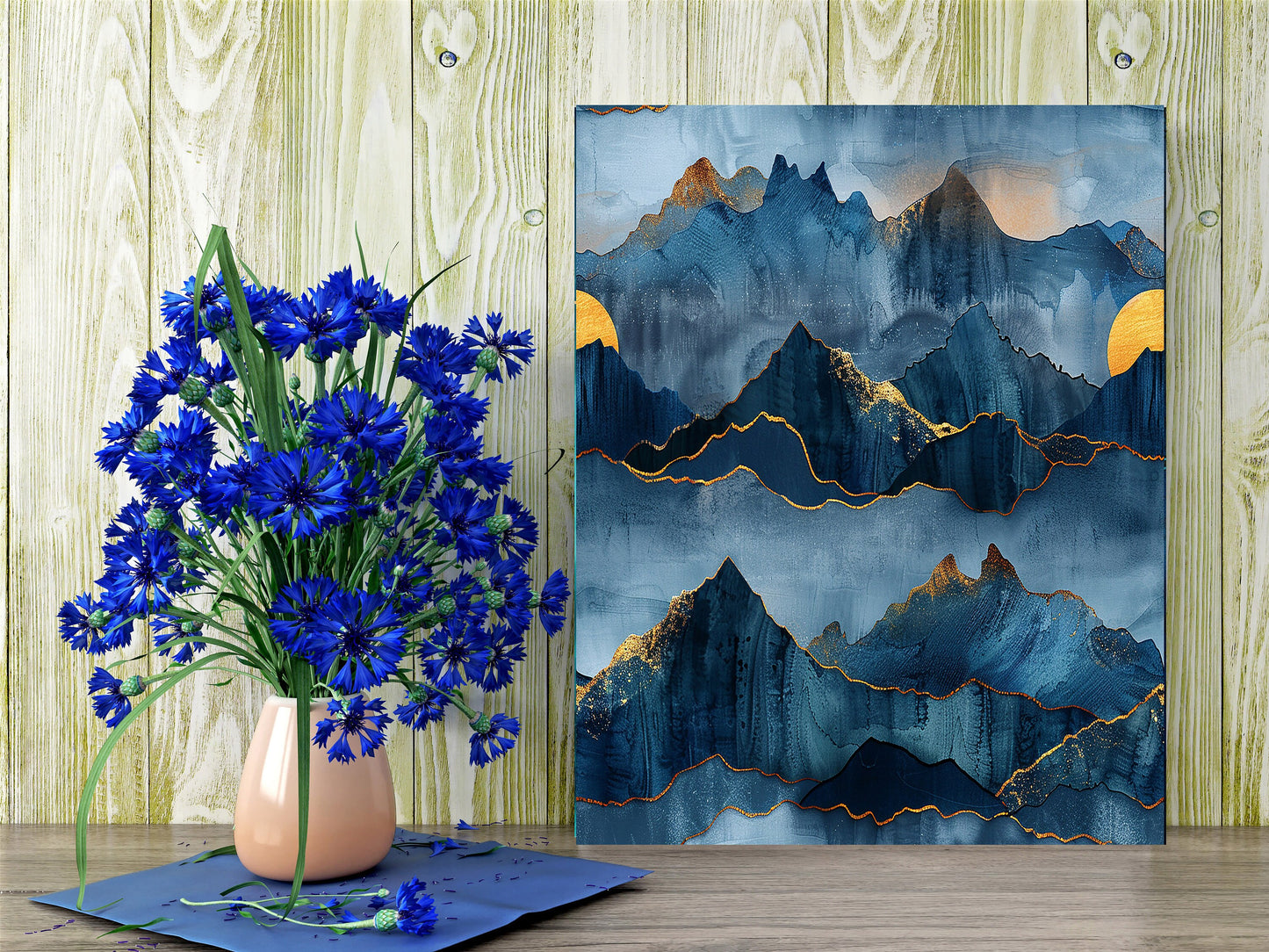 11x14 Midnight Mountain Wall Art Canvas Print