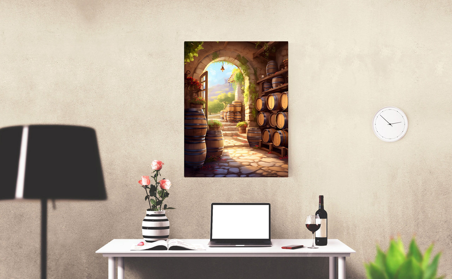 11x14 Wine Cellar Wall Art Canvas Print