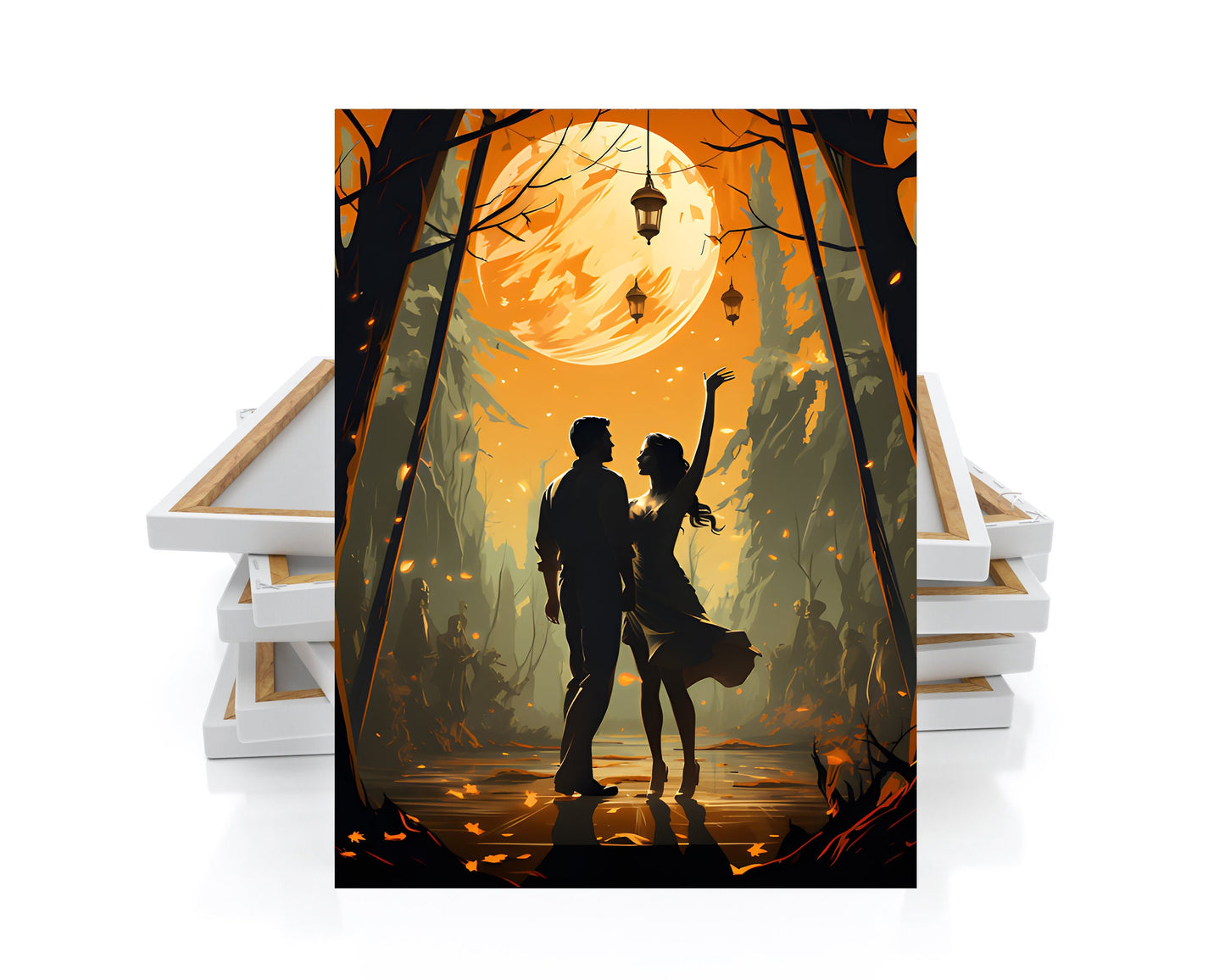 16x20 Dancing Under the Moon Wall Art Canvas Print