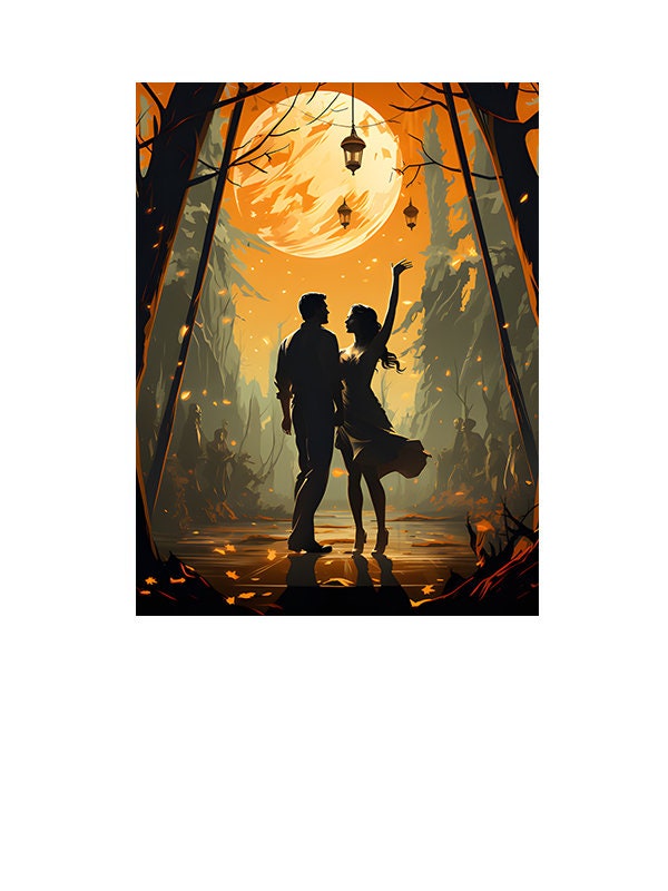 16x20 Dancing Under the Moon Wall Art Canvas Print