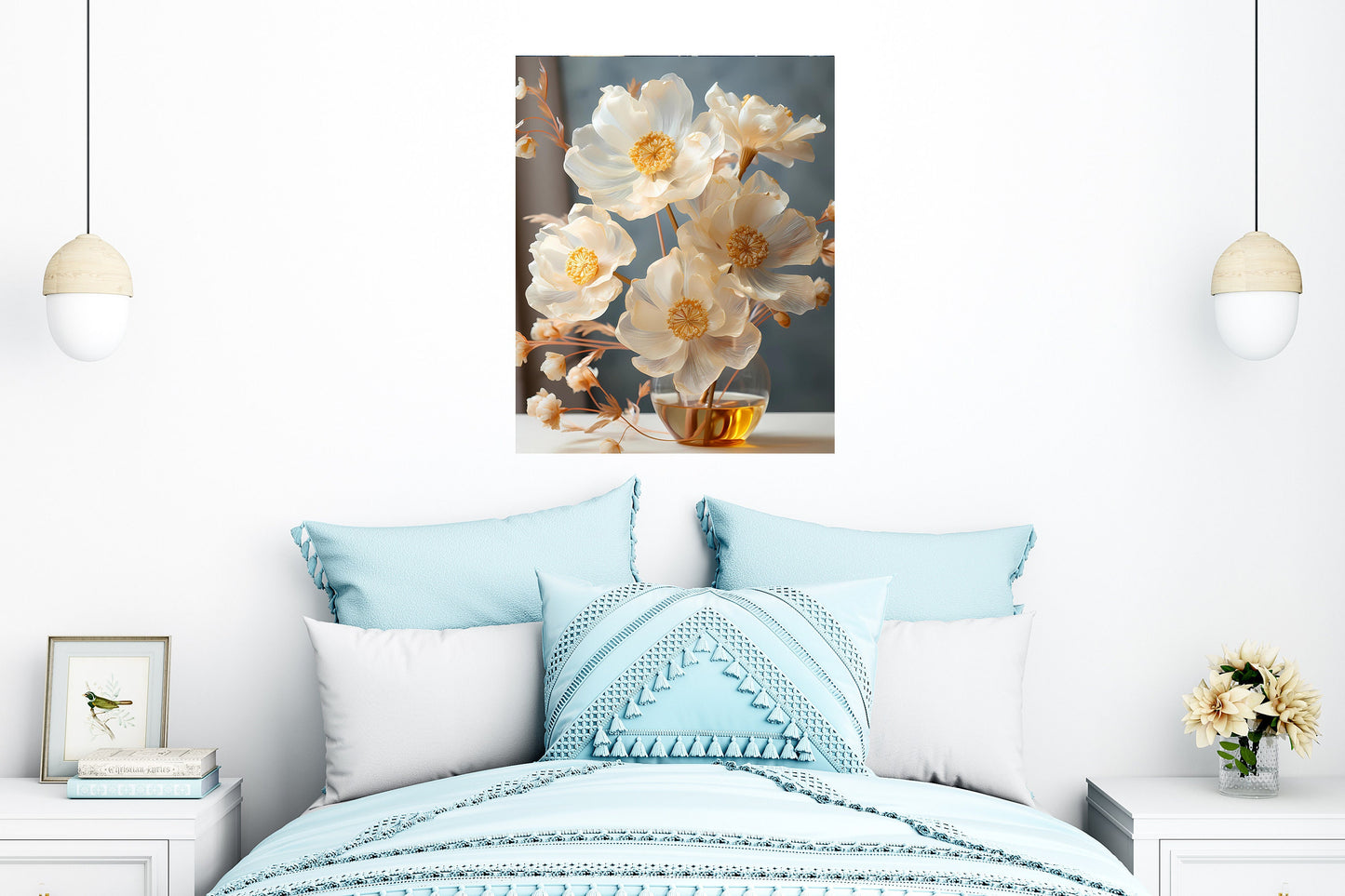 16x20 Emma Floral Wall Art Canvas Print