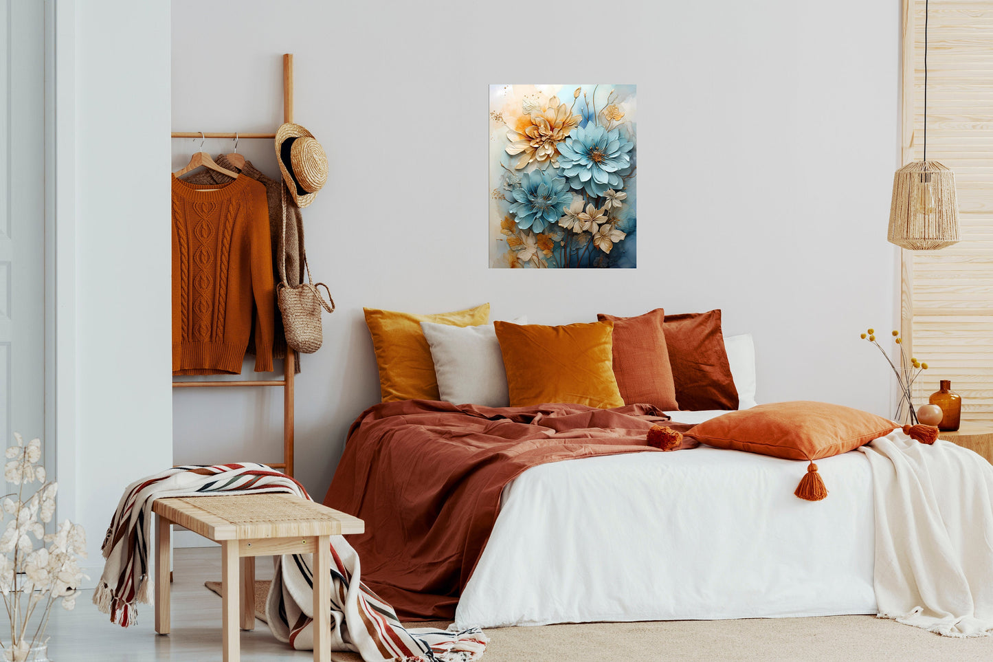 16x20 Carter Floral Wall Art Canvas Print