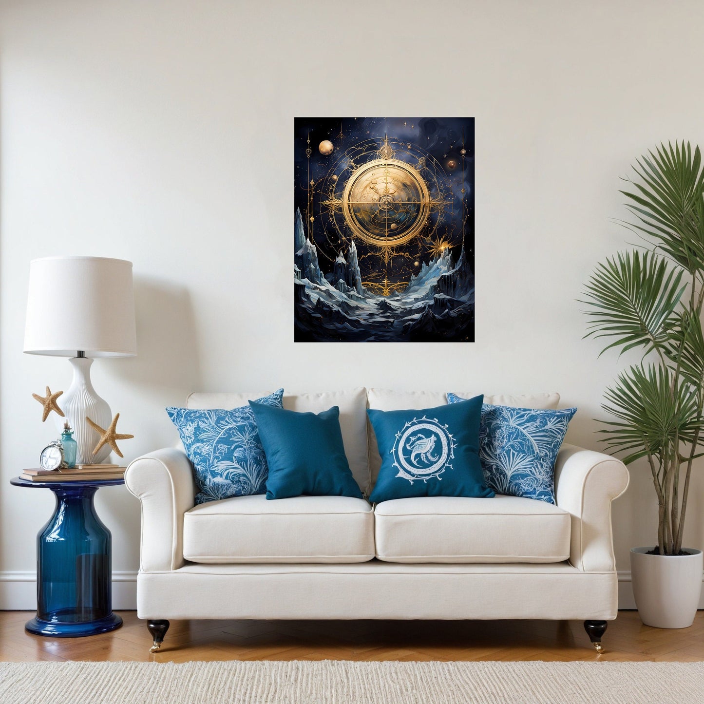 16x20 Celestial Compass Wall Art Canvas Print