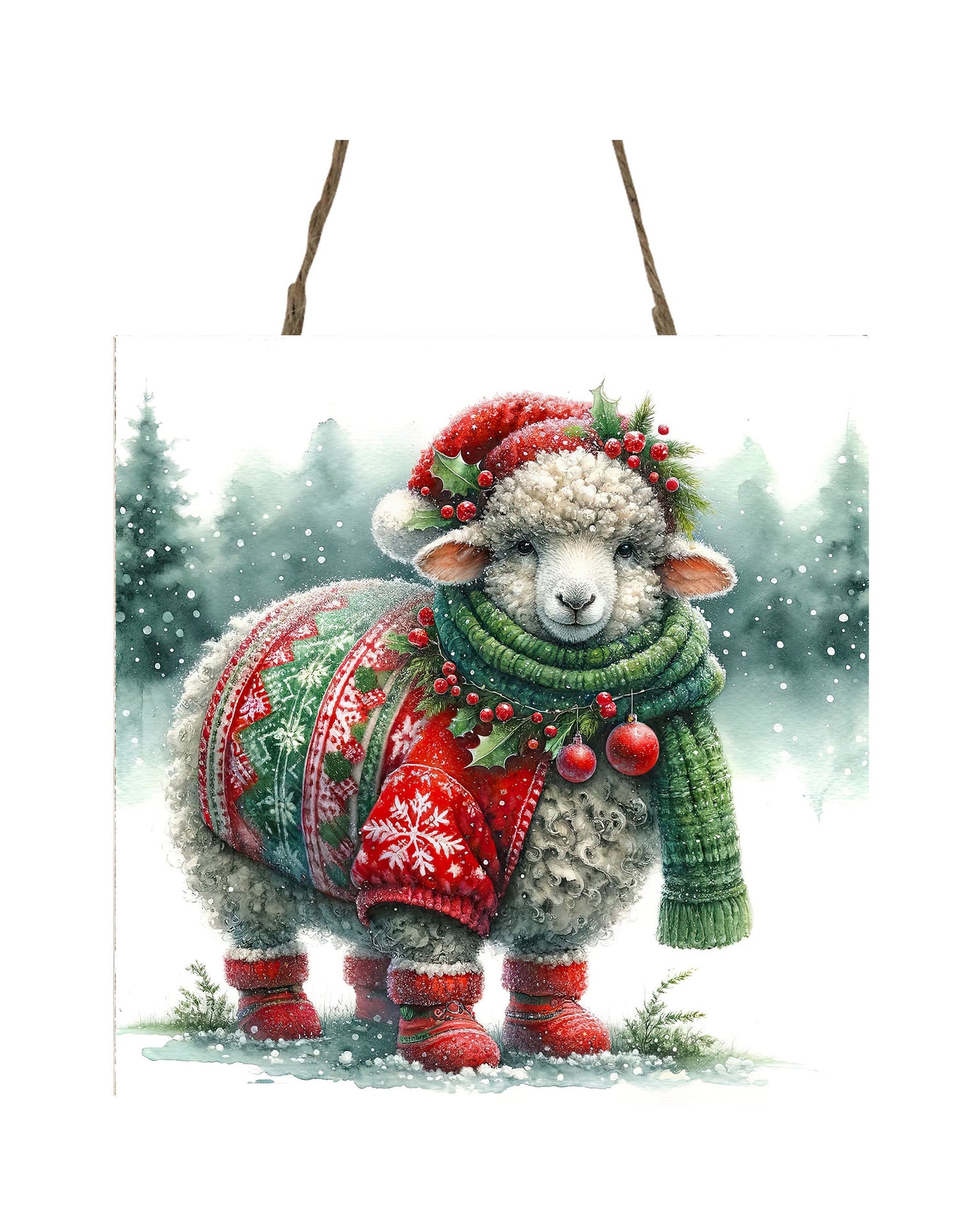 New Release, Christmas Ornament, Christmas Sheep, Tier Tray Decor, Wreath Sign, Mini Sign, Door Hanger