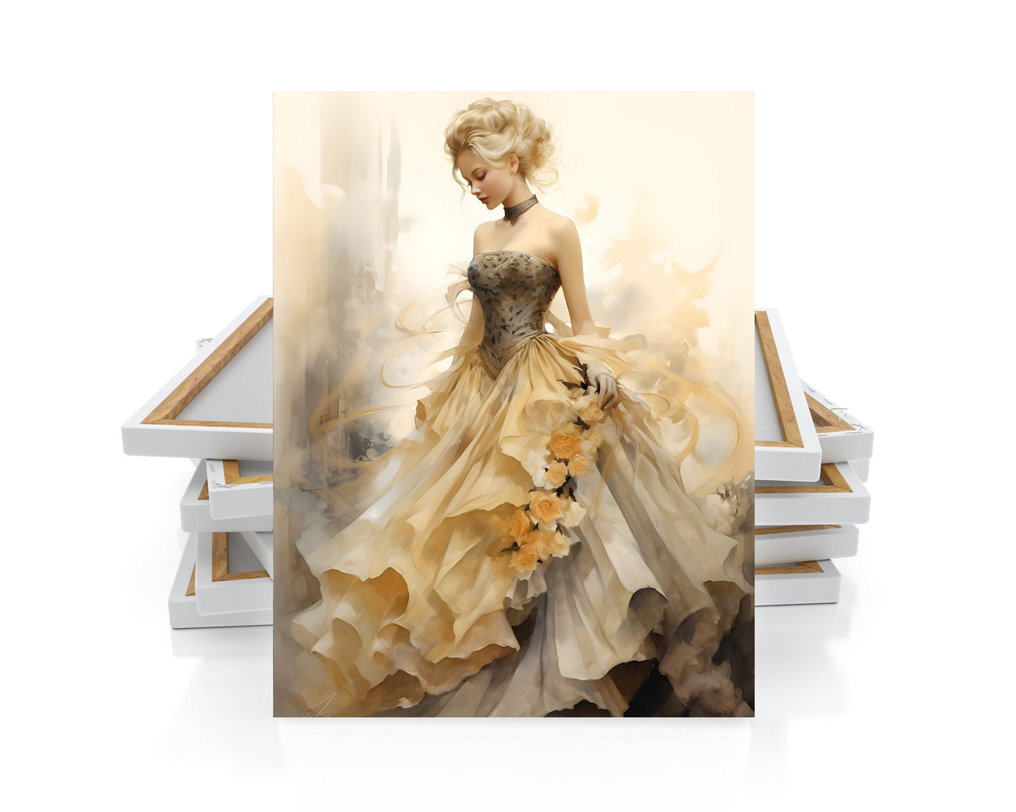 16x20 Beauty in Ivory Wall Art Canvas Print