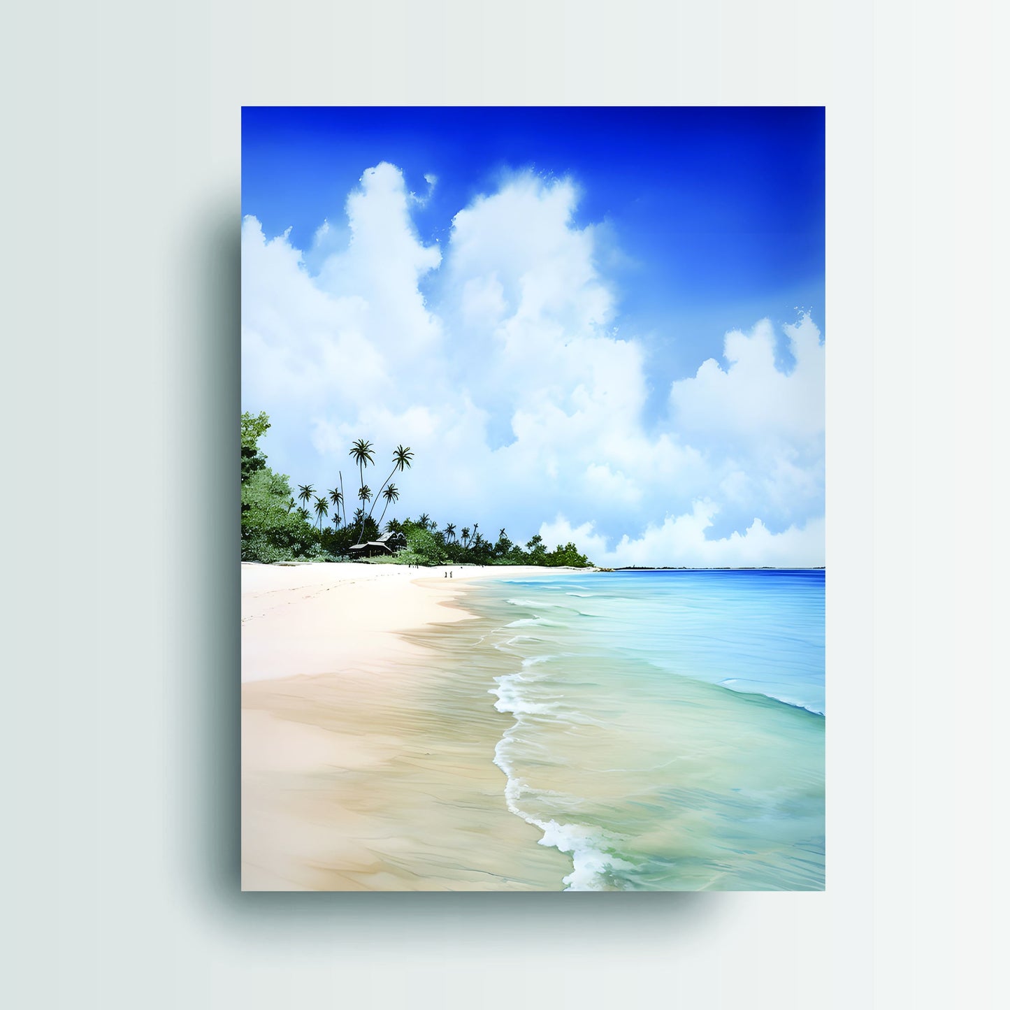 New Release, 11x14 Isolated Beach Wall Art Canvas Print