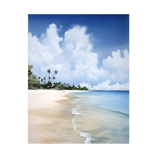 New Release, 11x14 Isolated Beach Wall Art Canvas Print