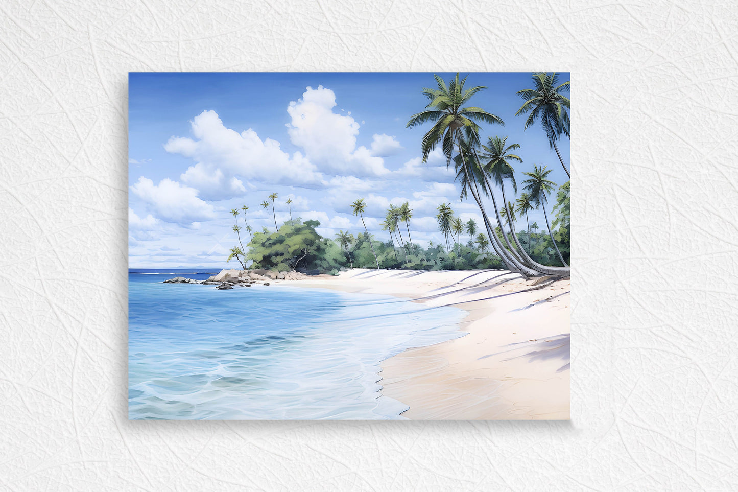 New Release, 20x16 White Sand Beach Wall Art Canvas Print