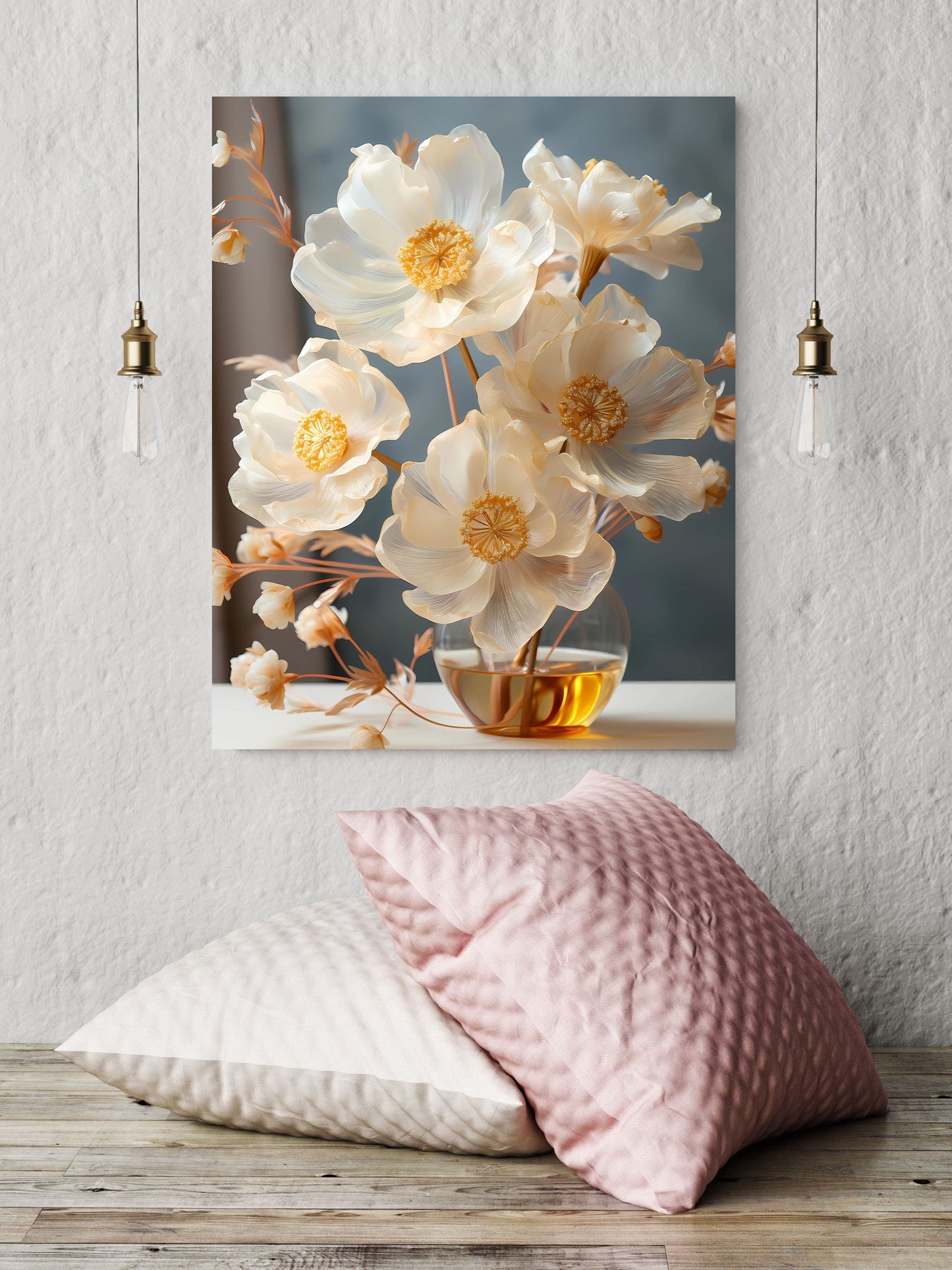 16x20 Emma Floral Wall Art Canvas Print