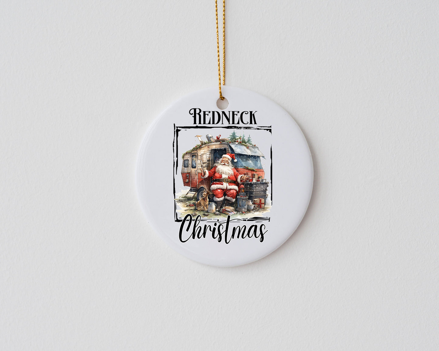 Redneck Christmas Ornament, Ceramic Christmas Ornament, Christmas Decorations