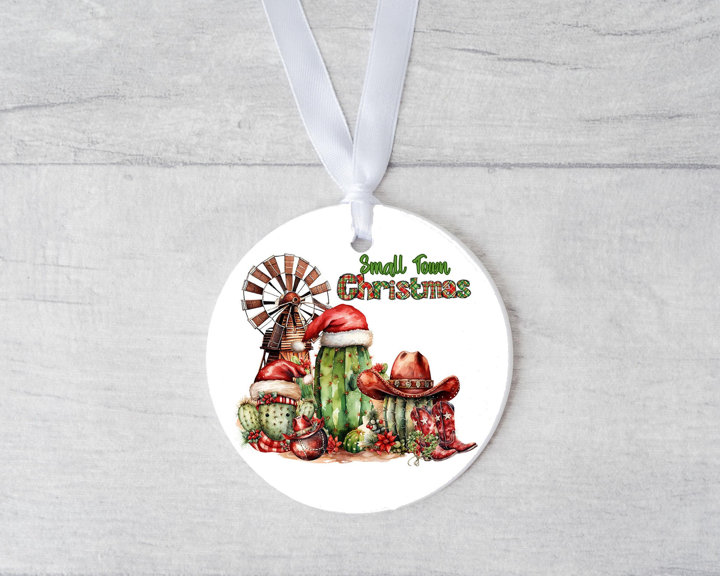 New Release, Western Small Town Christmas Ornament, Ceramic Christmas Ornament, Christmas Decorations