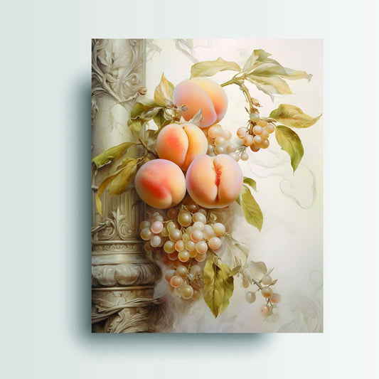 New Release, 11x14 Pretty as a Peach Wall Art Canvas Print