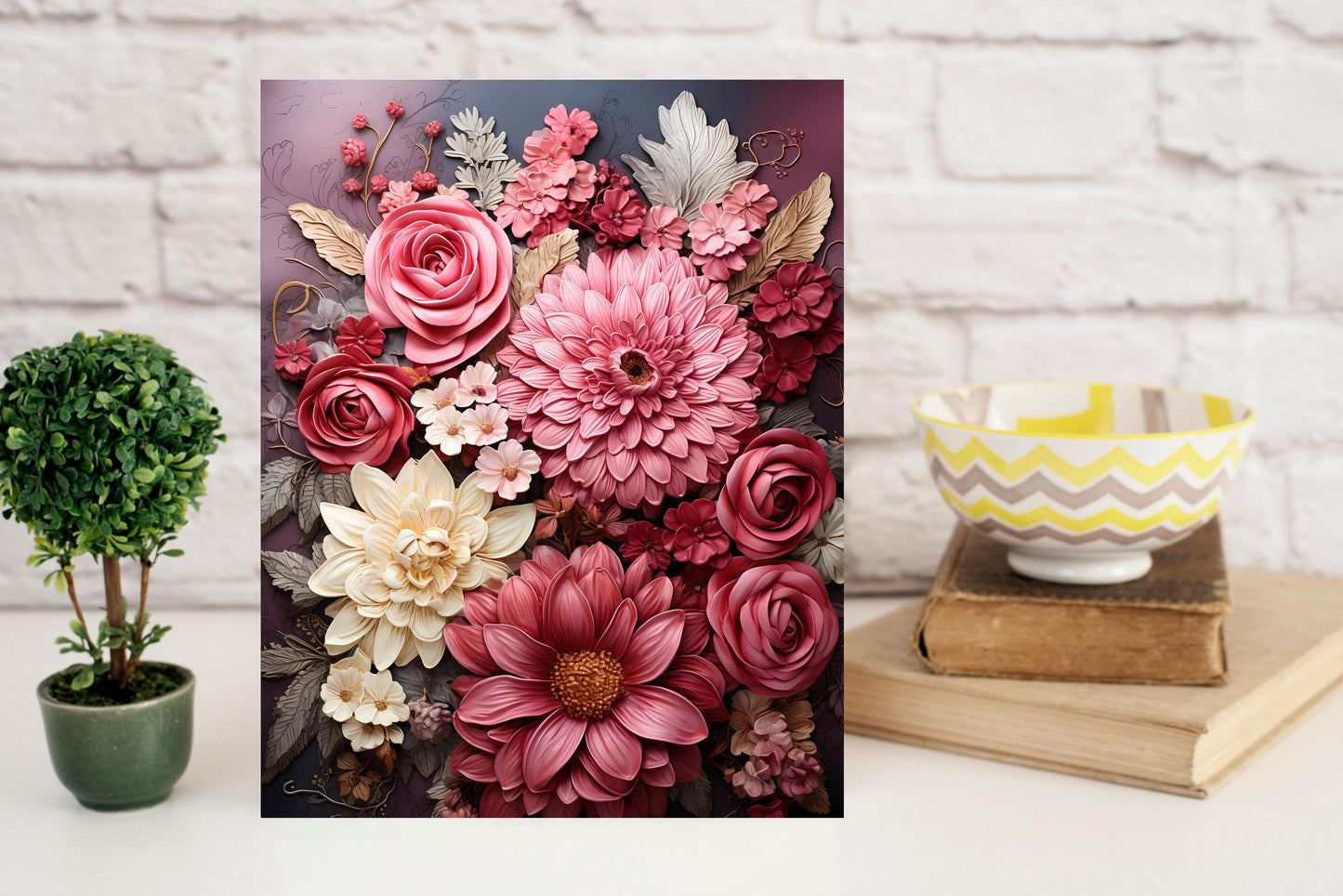 11x14 Raspberry Bouquet Wall Art Canvas Print