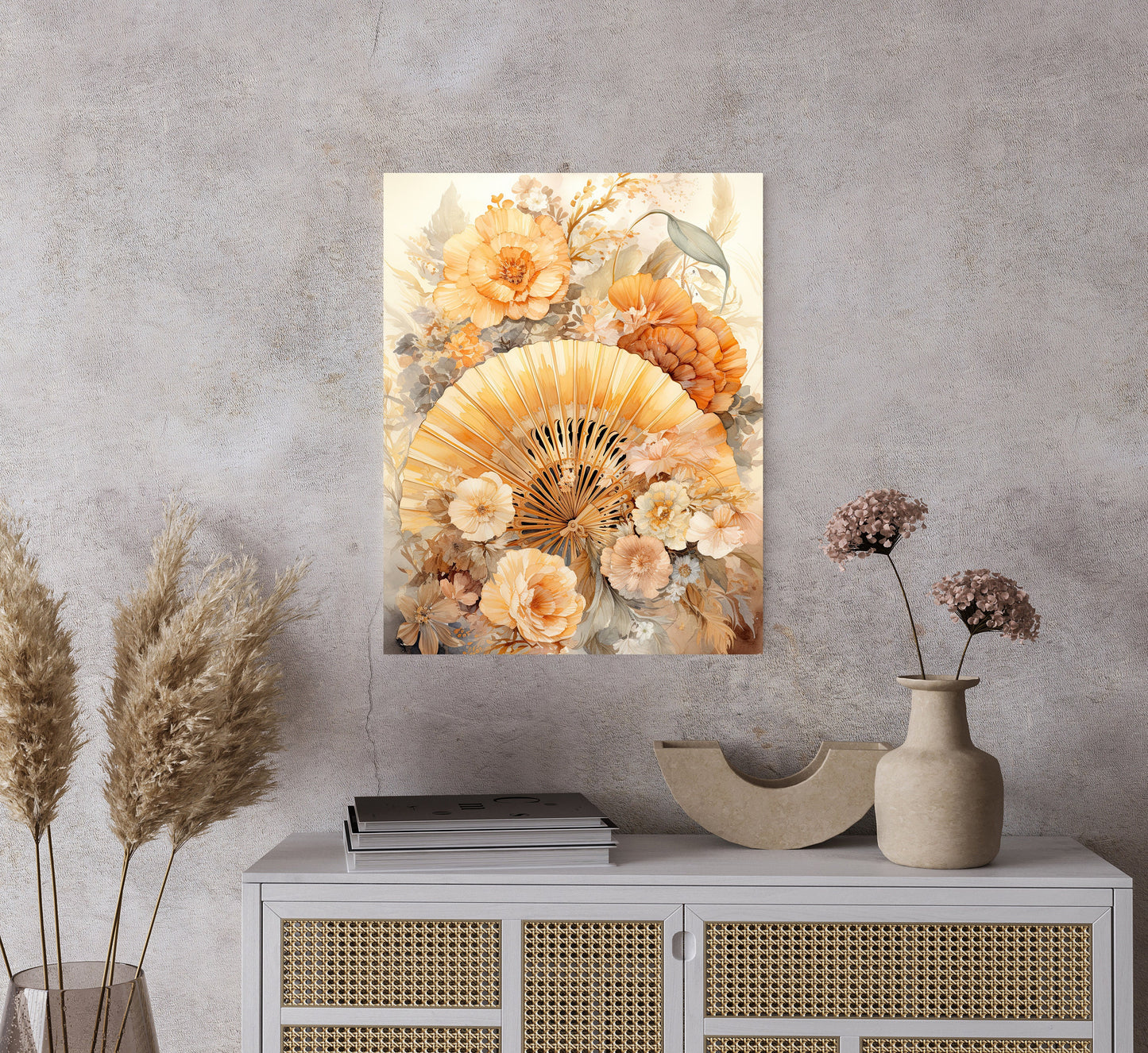 New Release, 11x14 Golden Fan Wall Art Canvas Print