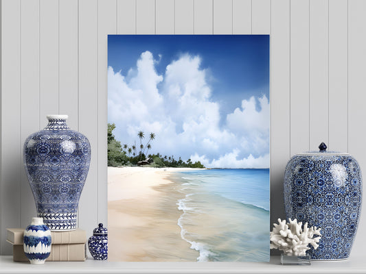 New Release, 11x14 Isolated Beach Wall Art Canvas Print