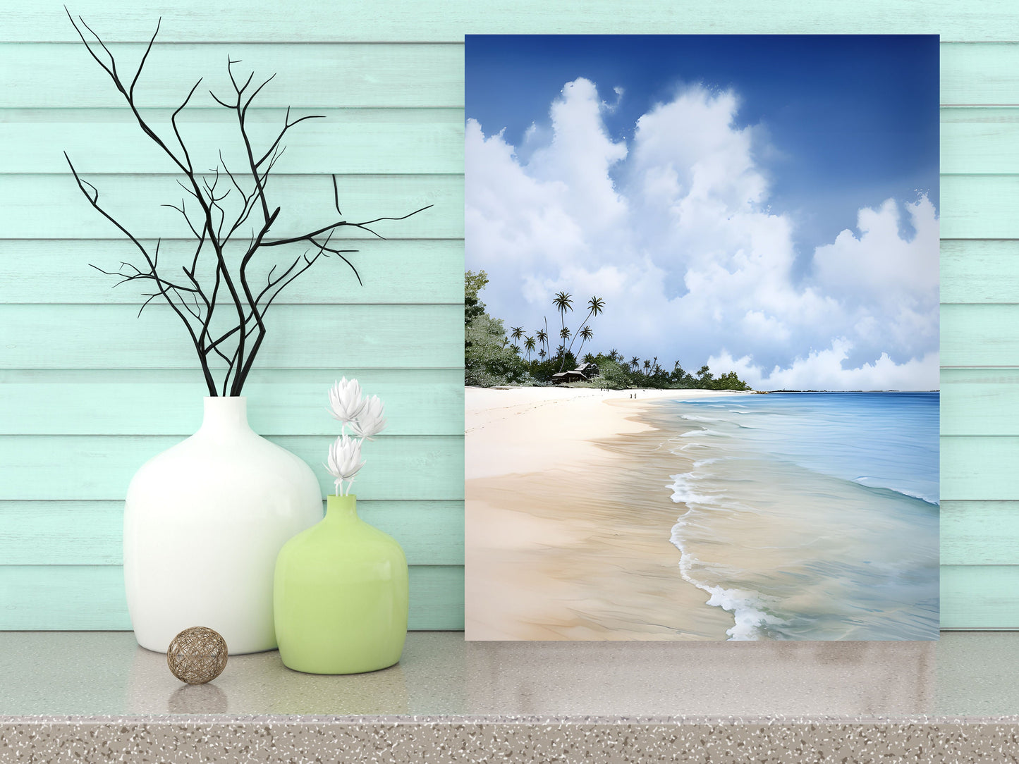 New Release, 11x14 Isolated Beach Wall Art Canvas Print