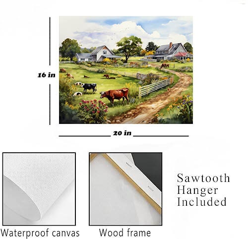 New Release, 20x16 Country Living Wall Art Canvas Print