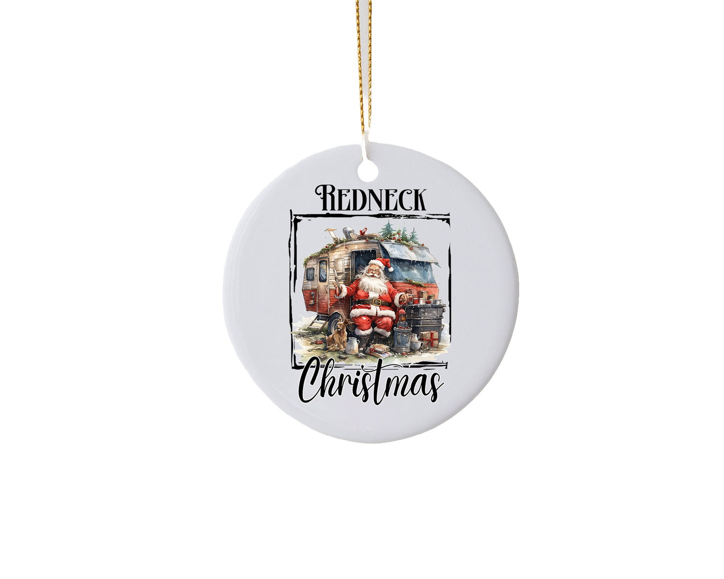 Redneck Christmas Ornament, Ceramic Christmas Ornament, Christmas Decorations