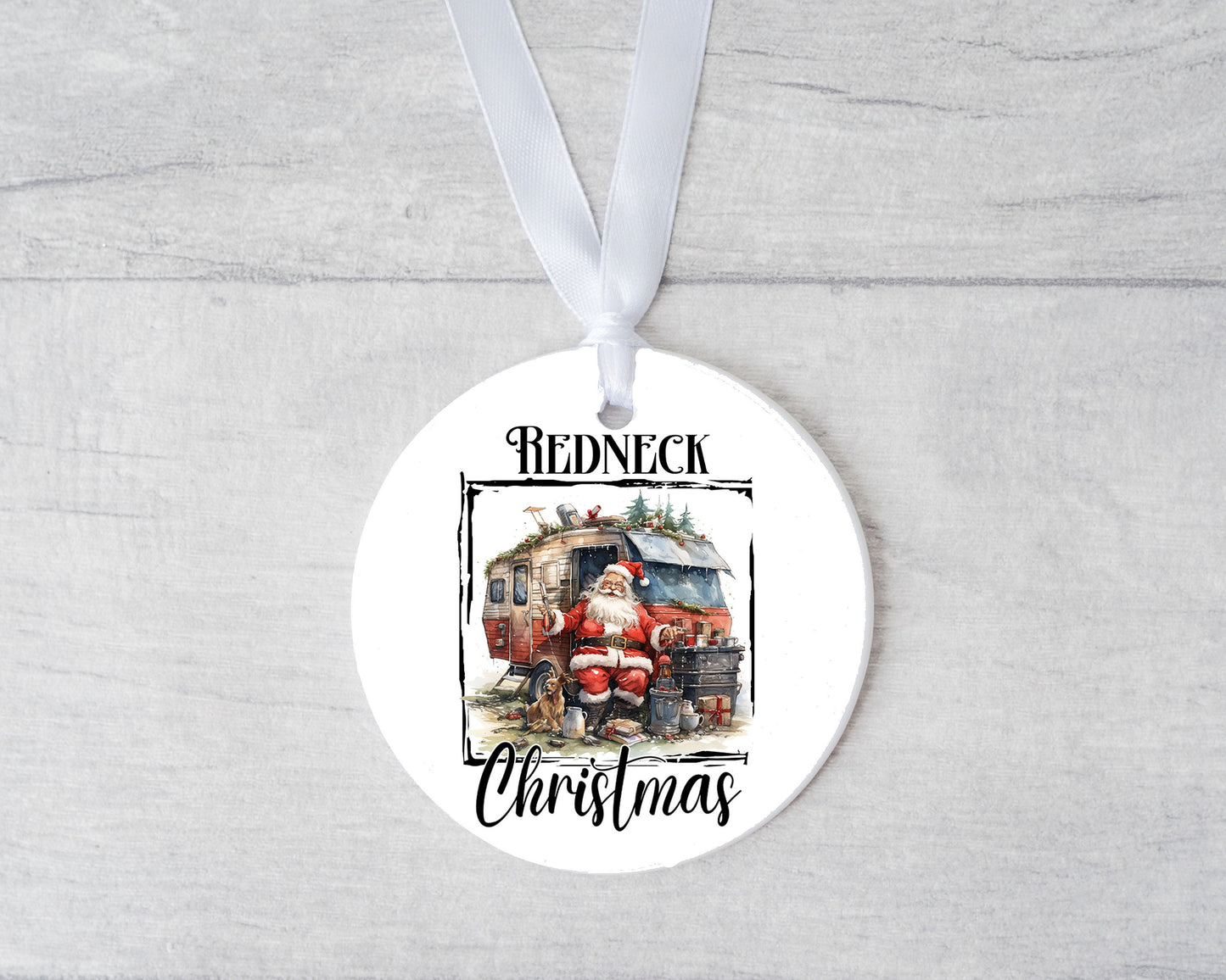 Redneck Christmas Ornament, Ceramic Christmas Ornament, Christmas Decorations