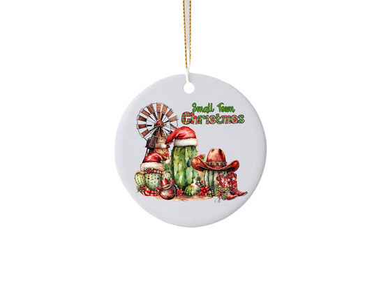 New Release, Western Small Town Christmas Ornament, Ceramic Christmas Ornament, Christmas Decorations