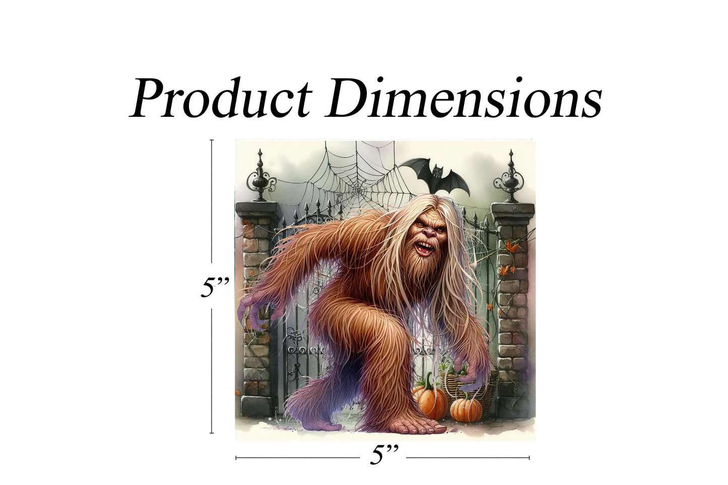 New Release, Halloween Gate Bigfoot Hanging Wall Mini Sign Wood Home Decor, Door Hanger, Wreath Sign