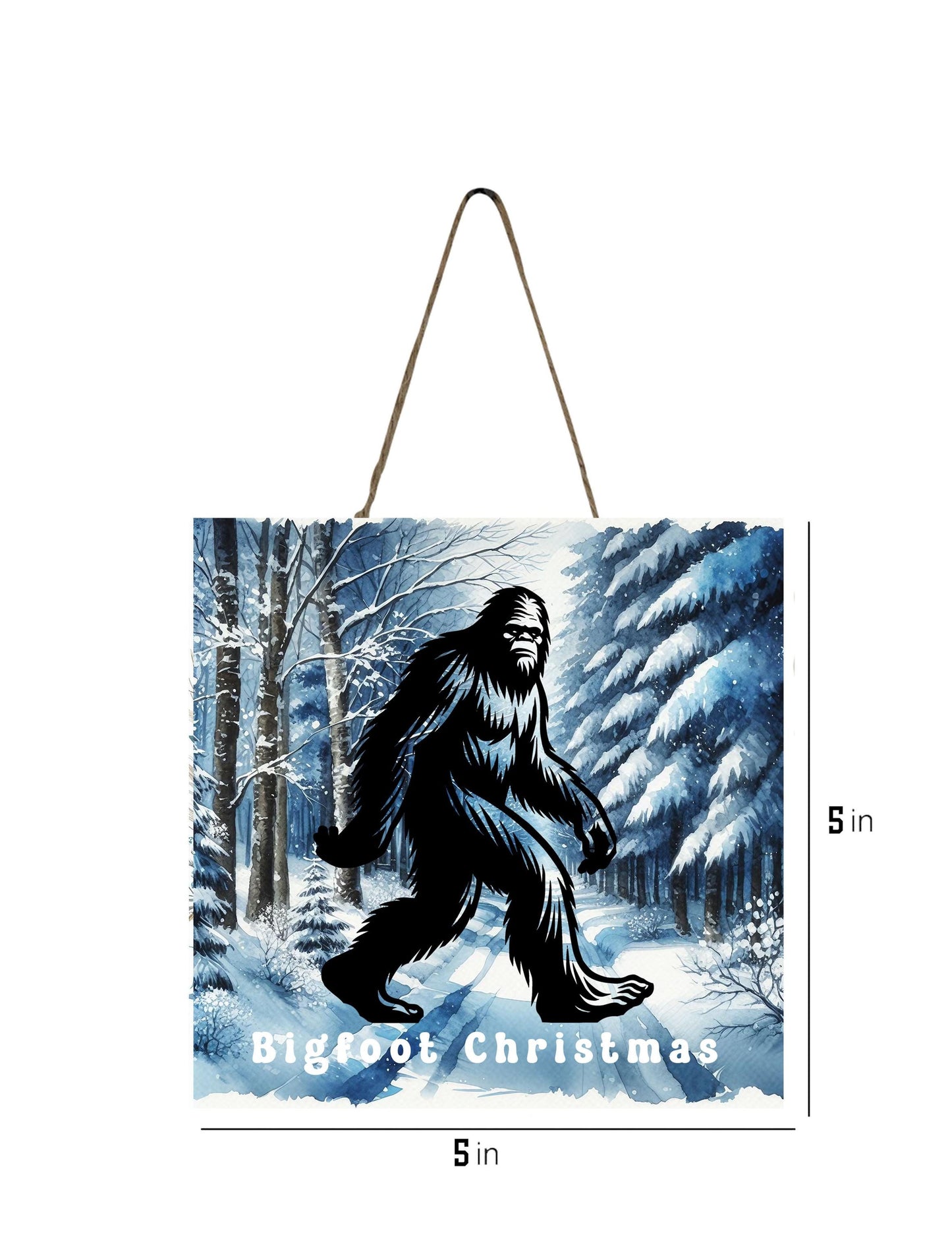 Bigfoot Christmas Ornament, Tier Tray Decor, Wreath Sign, Mini Sign, Door Hanger