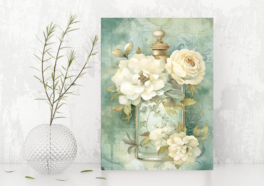 New Release, 11x14 Green Still Life Wall Art Canvas Print