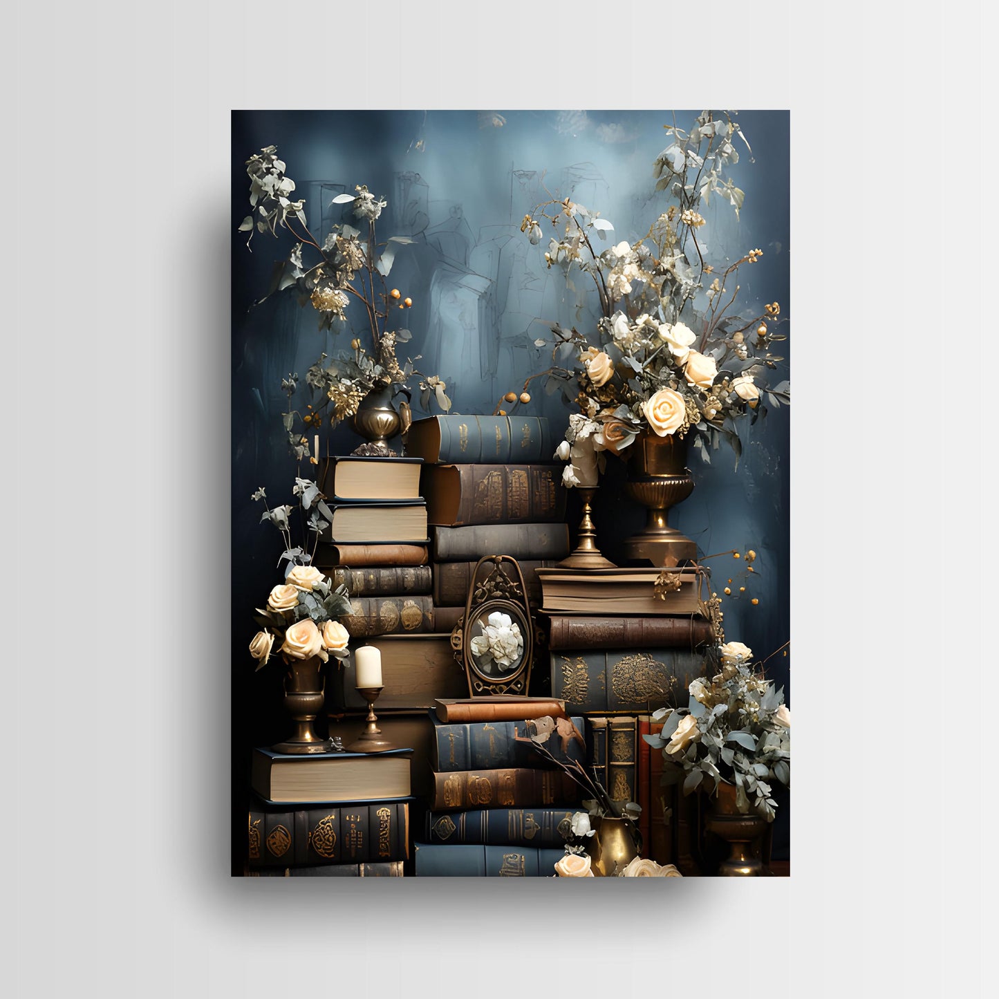 16x20 Old Books Wall Art Canvas Print